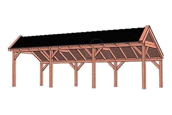 Trendhout Kapschuur De Stee Douglas 900 x 360 cm - Afbeelding 1