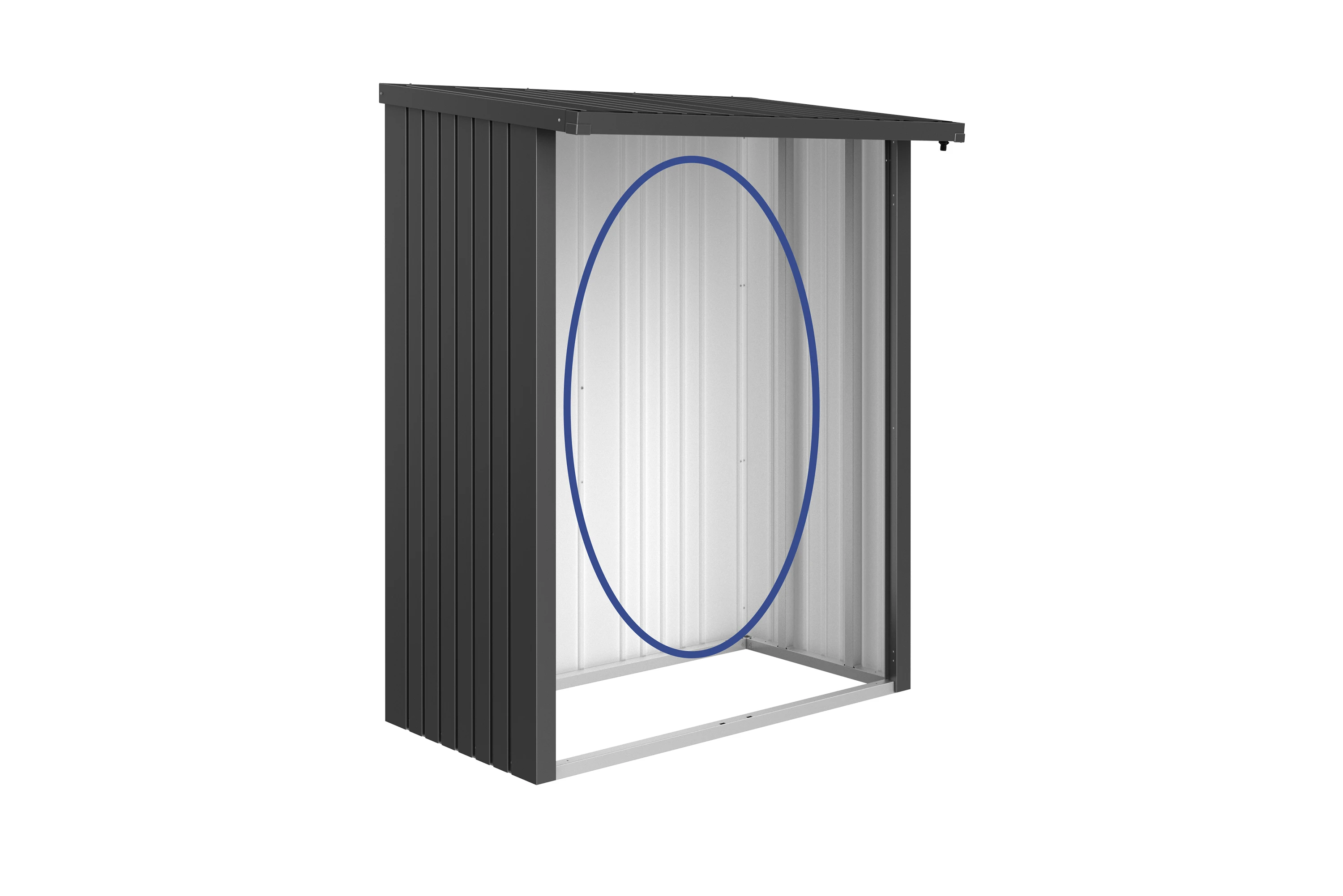 Biohort Achterwand voor WoodStock Donkergrijs Metallic Formaat 150 - Afbeelding 2