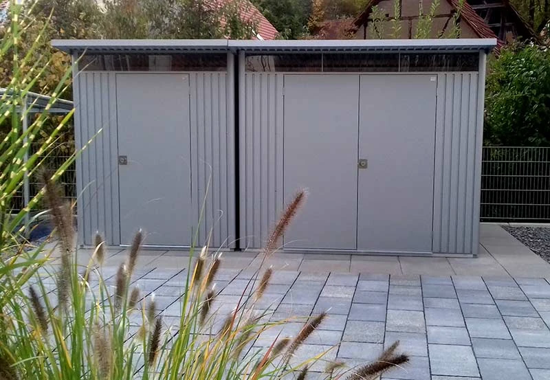 Biohort Berging Avantgarde Enkele Deur Zilver 260 x 380 x 222 cm - Afbeelding 8