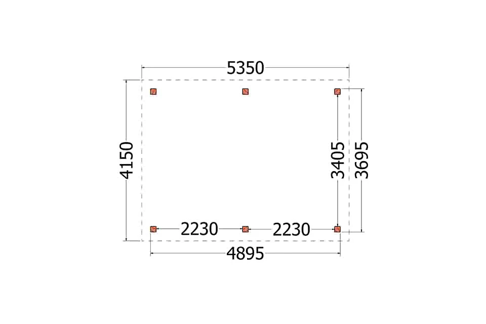 Trendhout Douglas Overkapping Siena 535 x 415 cm - Afbeelding 2