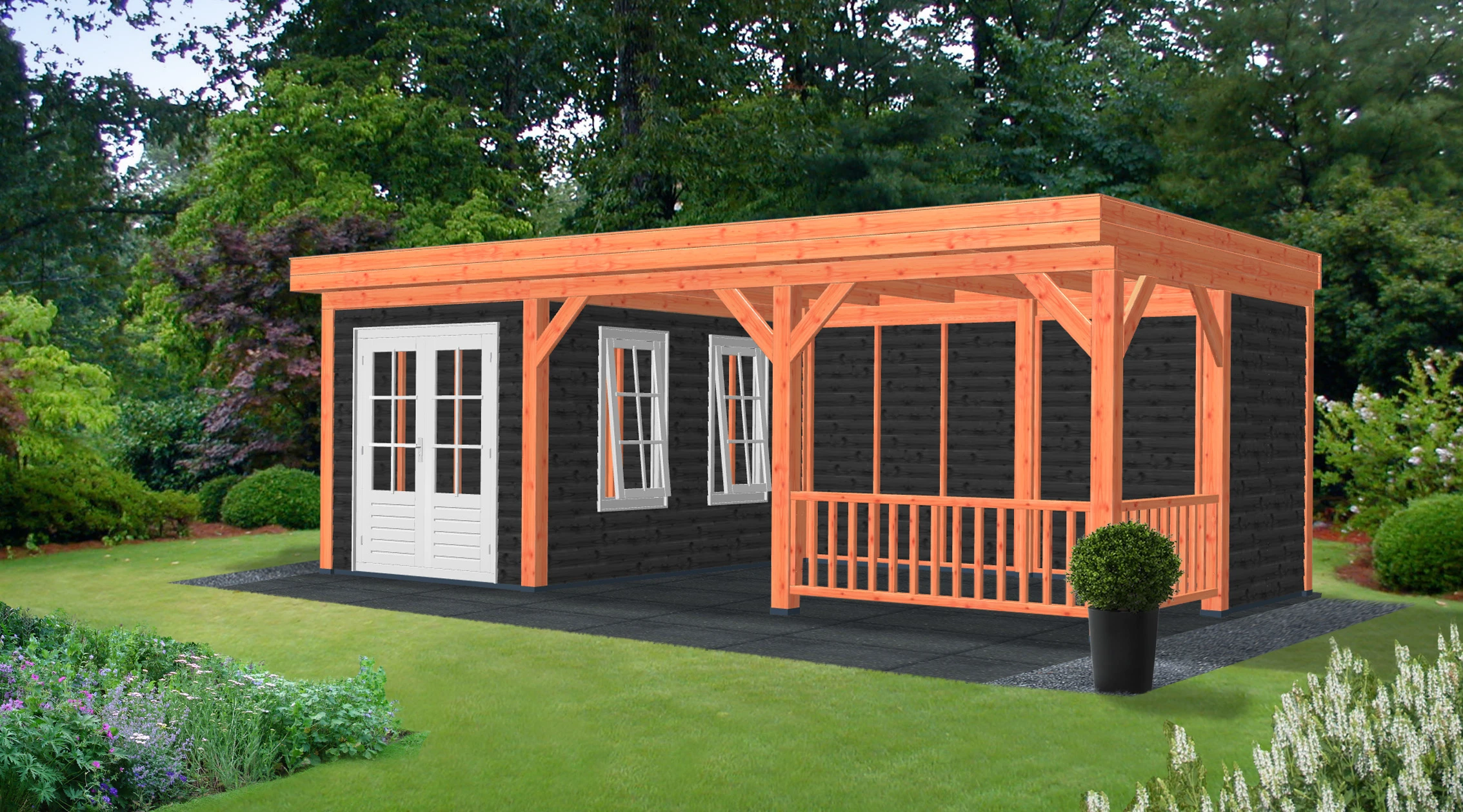 Trendhout Douglas Overkapping Mensa 740 x 400 cm - Afbeelding 2