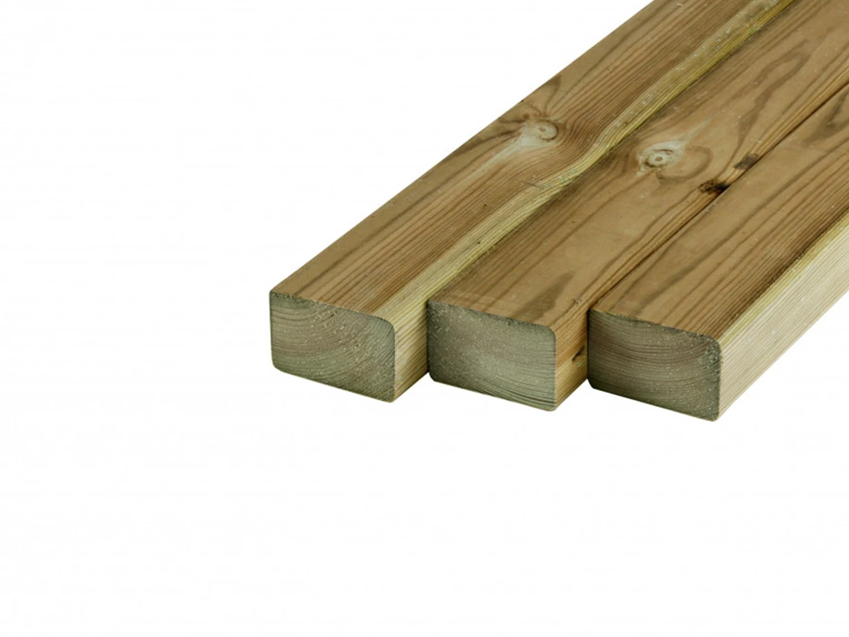 Grenen Regel 4.4 x 6.8 cm (44 x 68 mm) Geschaafd Geïmpregneerd - Lengte 300 cm - Afbeelding 3