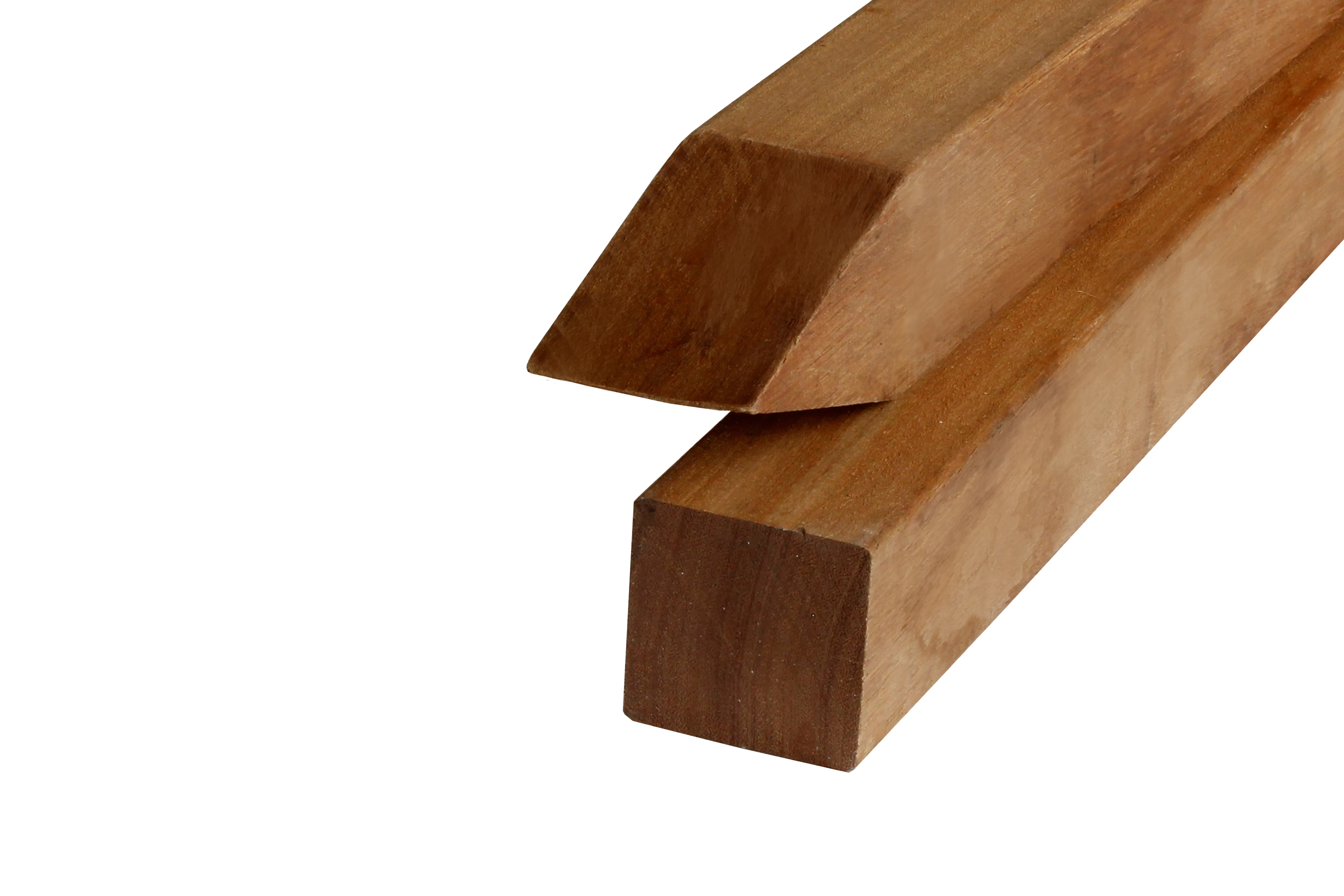 Hardhout Angelim Vermelho Paal 8.8 x 8.8 cm (88 x 88 mm) Geschaafd - Lengte 300 cm - Afbeelding 7