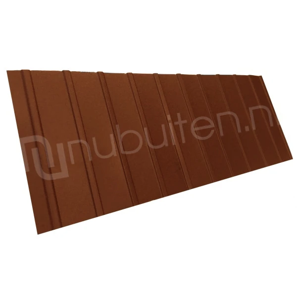 ArcelorMittal Damwandplaat T6 Gevel Mat Koper Bruin - Lengte 60 cm - Afbeelding 1
