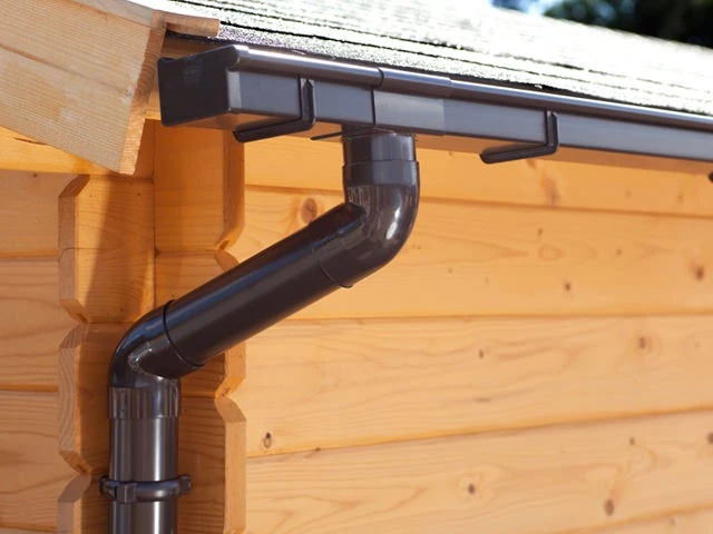 PVC Dakgoot Lessenaarsdak Verlengset Bruin 175 cm BG70 - Afbeelding 1