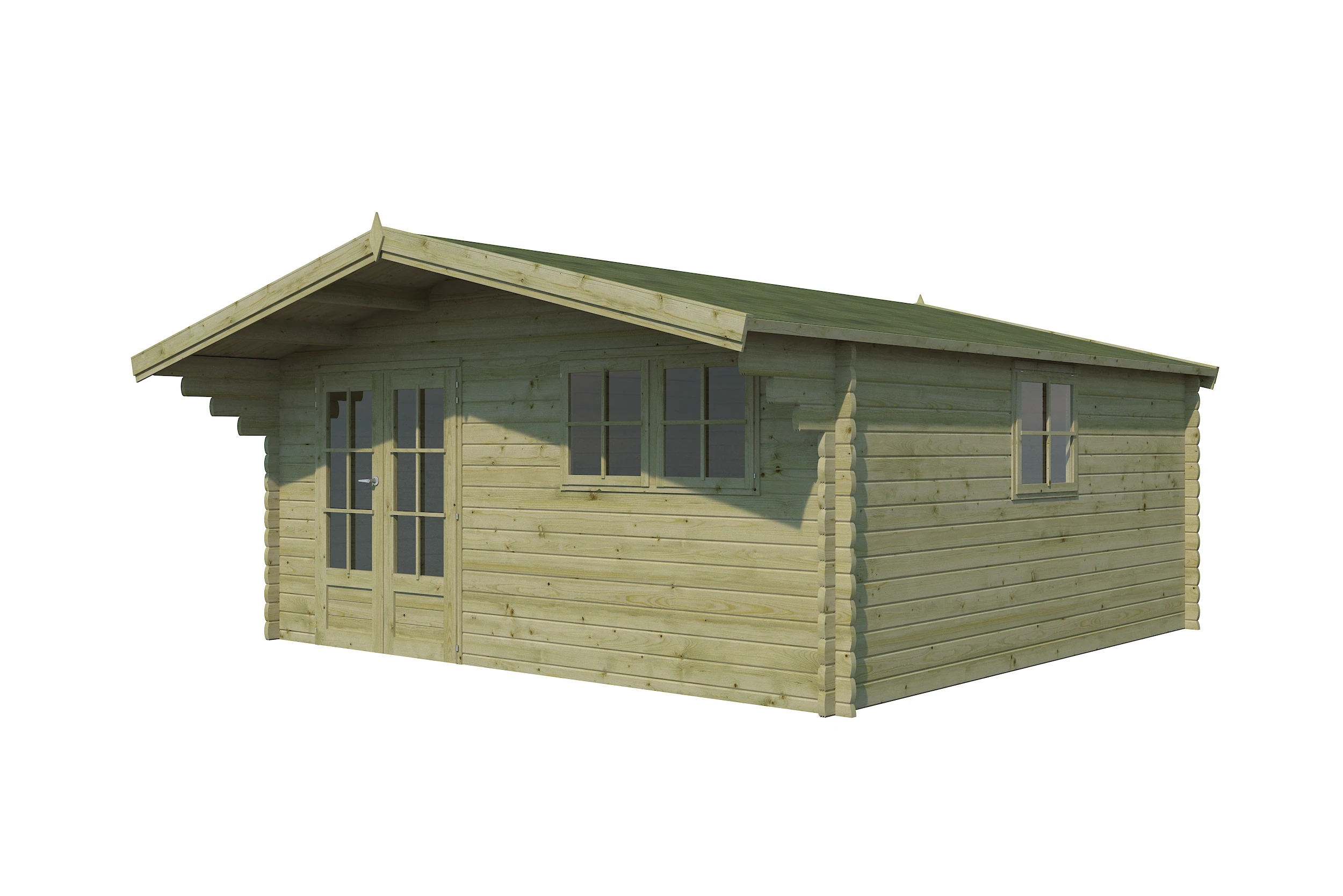 Woodlands Blokhut Koski Groen Geïmpregneerd 505 x 505 cm - Afbeelding 6