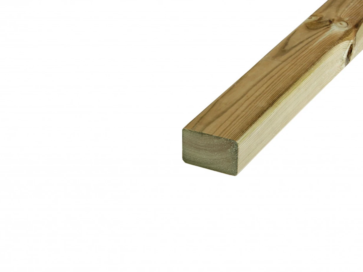 Grenen Regel 4.4 x 6.8 cm (44 x 68 mm) Geschaafd Geïmpregneerd - Lengte 300 cm - Afbeelding 2