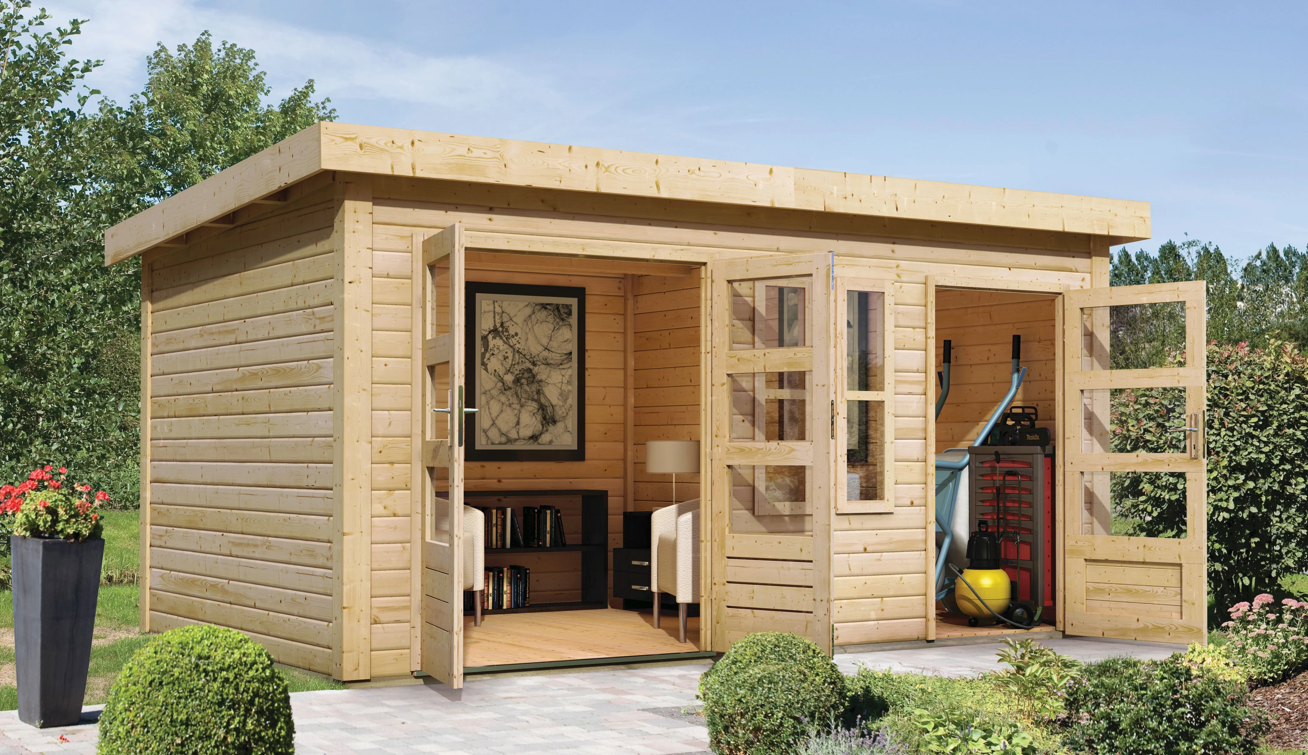 Karibu Tuinhuis Schönbuch 2 458 x 302 cm - Afbeelding 1