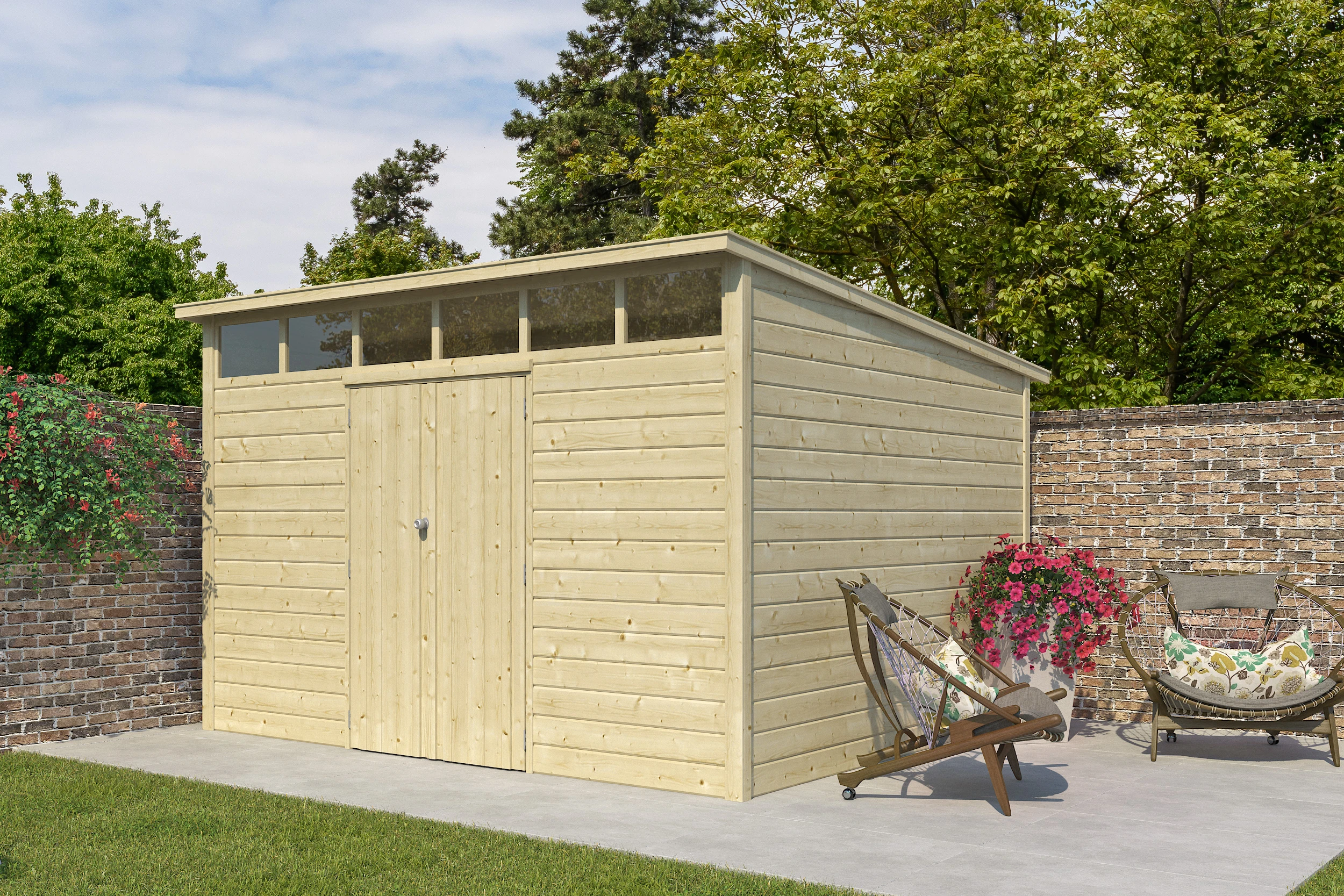 Woodlands Blokhut Q Line 360 x 300 cm - Afbeelding 1