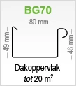 PVC Dakgoot Lessenaarsdak BG70 Bruin 875-1050 cm - Afbeelding 4