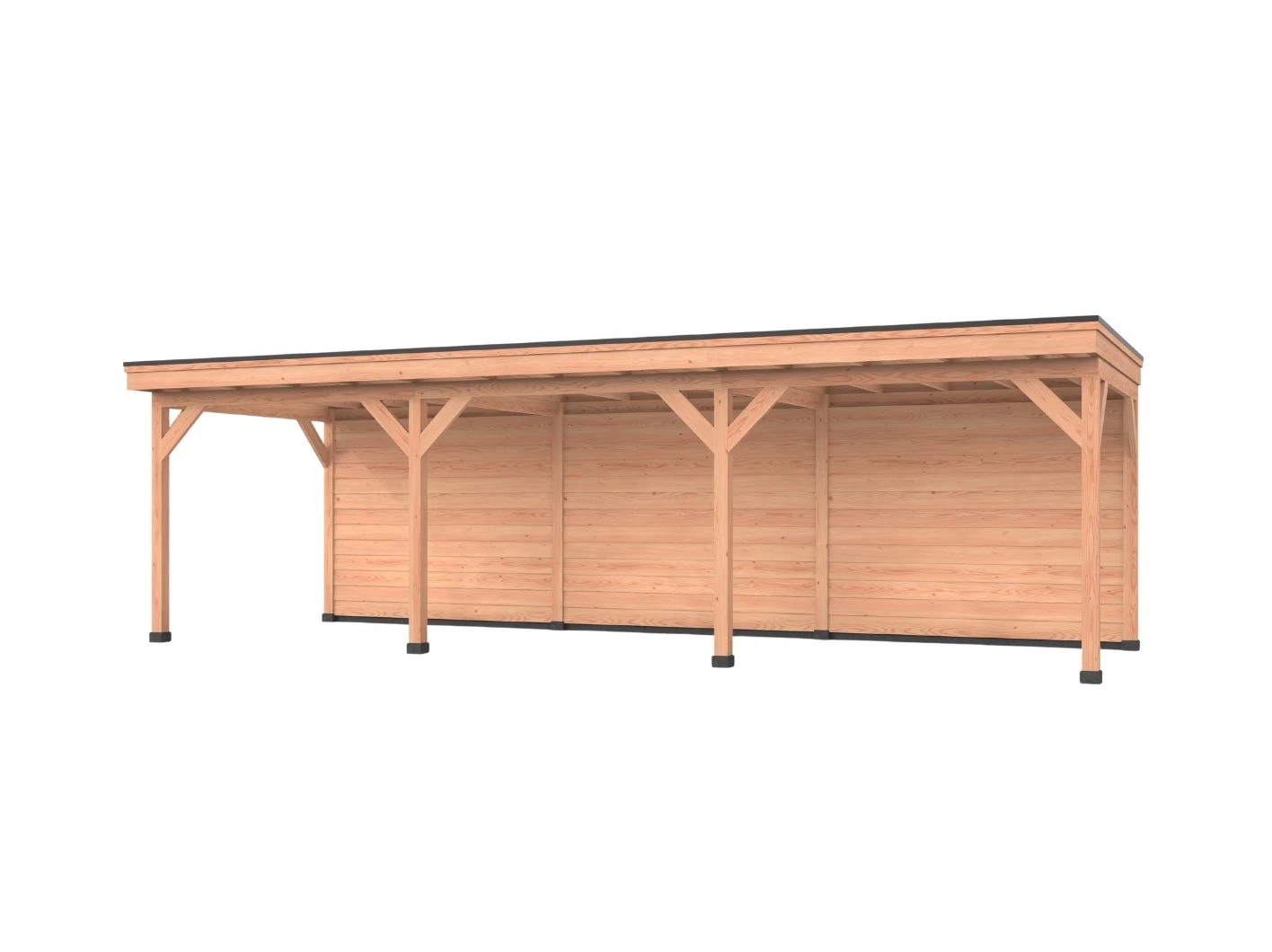 Douglas overkapping, 900 x 250, Met achterwand, Westwood DIY - Afbeelding 1