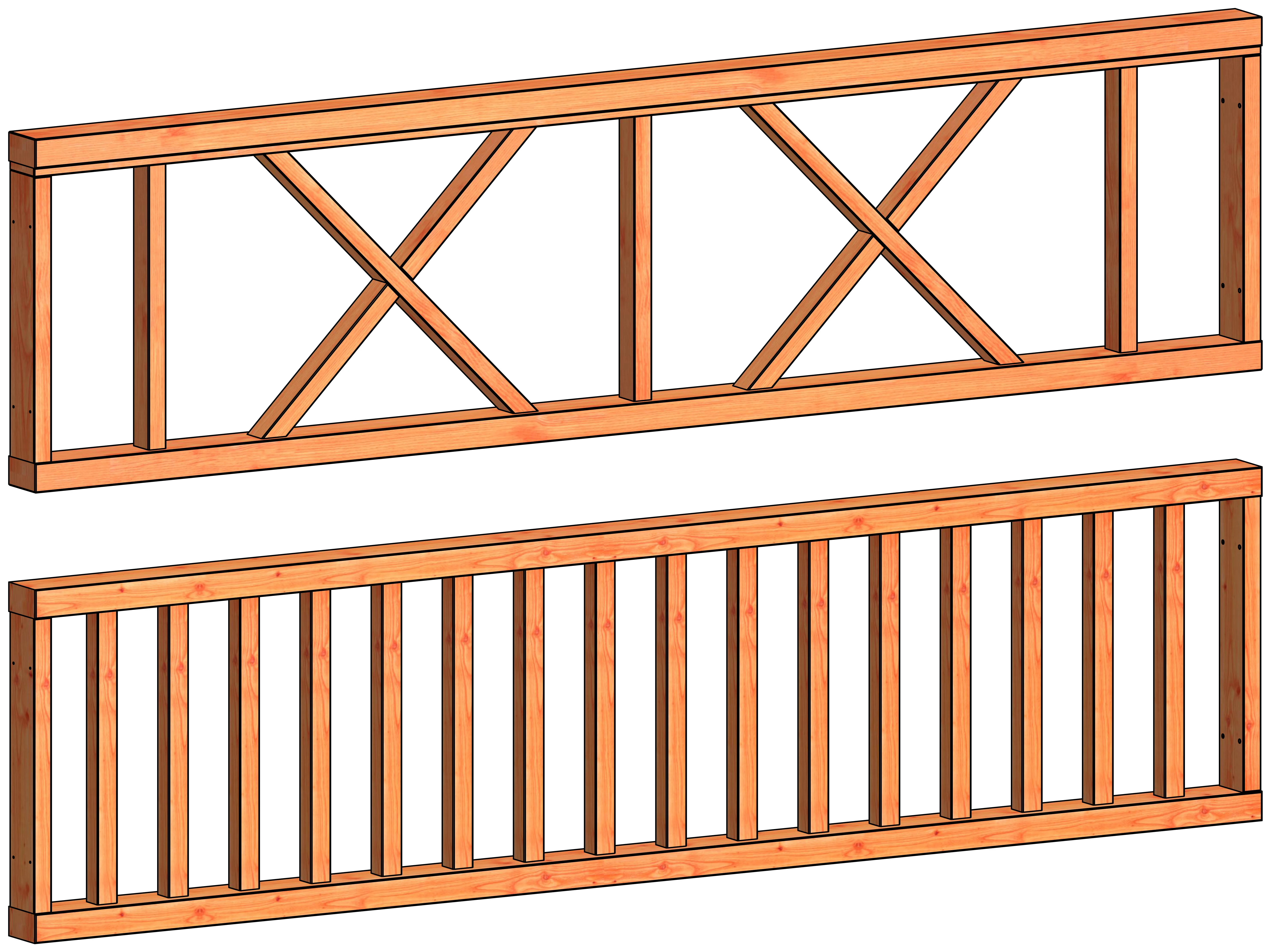 Trendhout Veranda Spijlen Hekwerk C 70 x 276 cm - Afbeelding 1