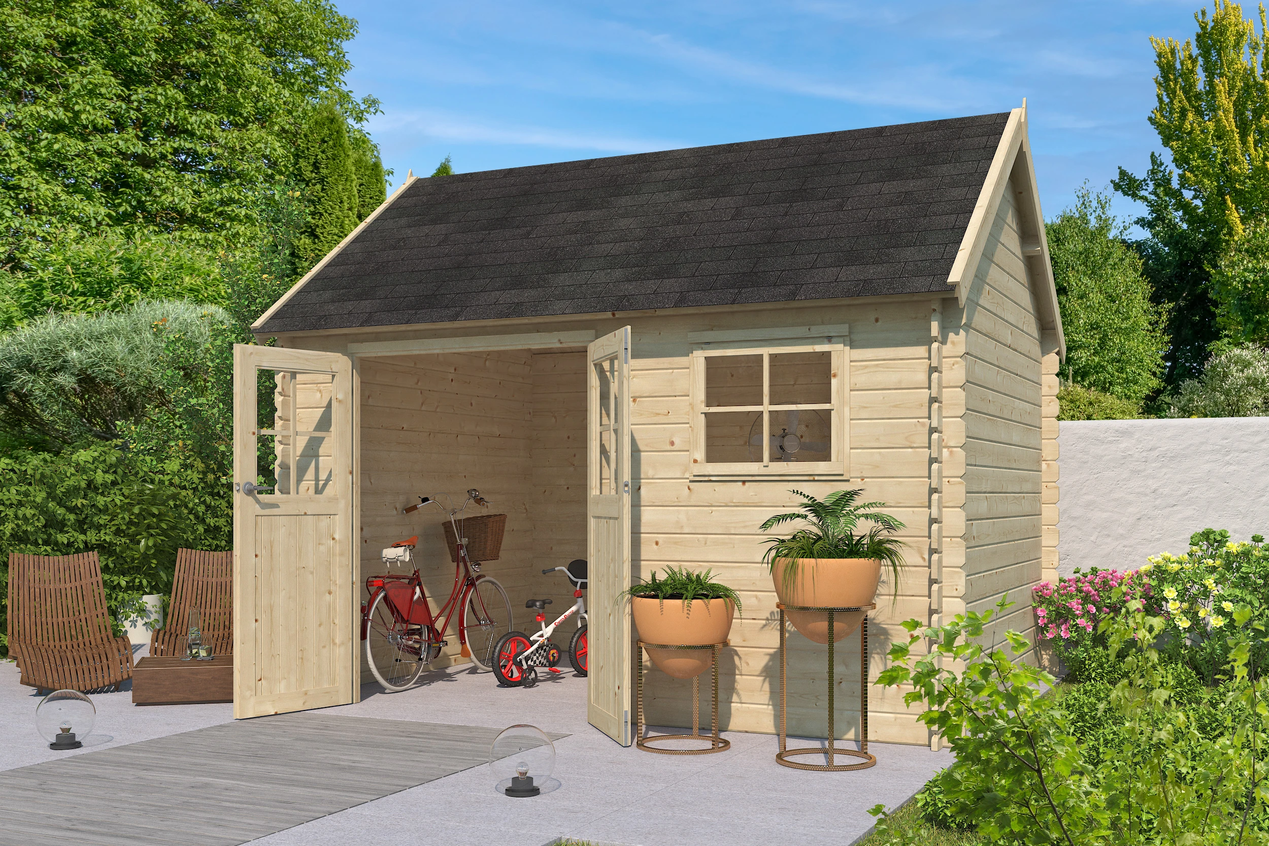 Woodlands Blokhut Gloucester L 385 x 295 cm - Afbeelding 5