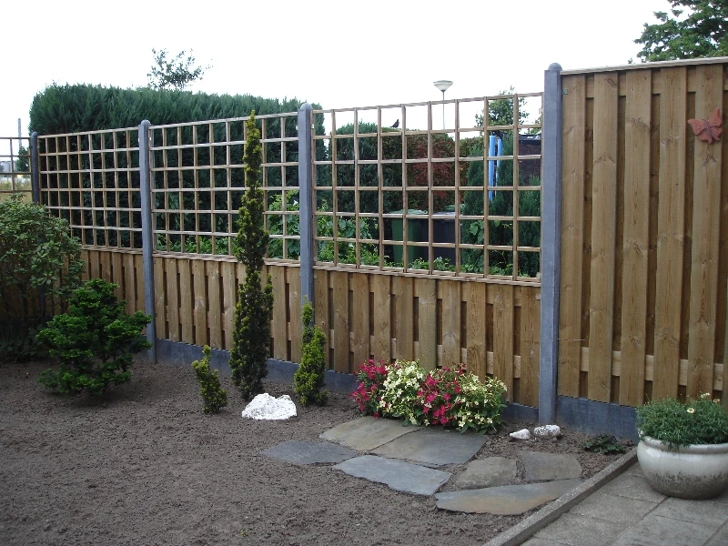 Beton T-paal 10 x 10 cm (100 x 100 mm) Glad met Diamantkop Antraciet - Lengte 280 cm - Afbeelding 3