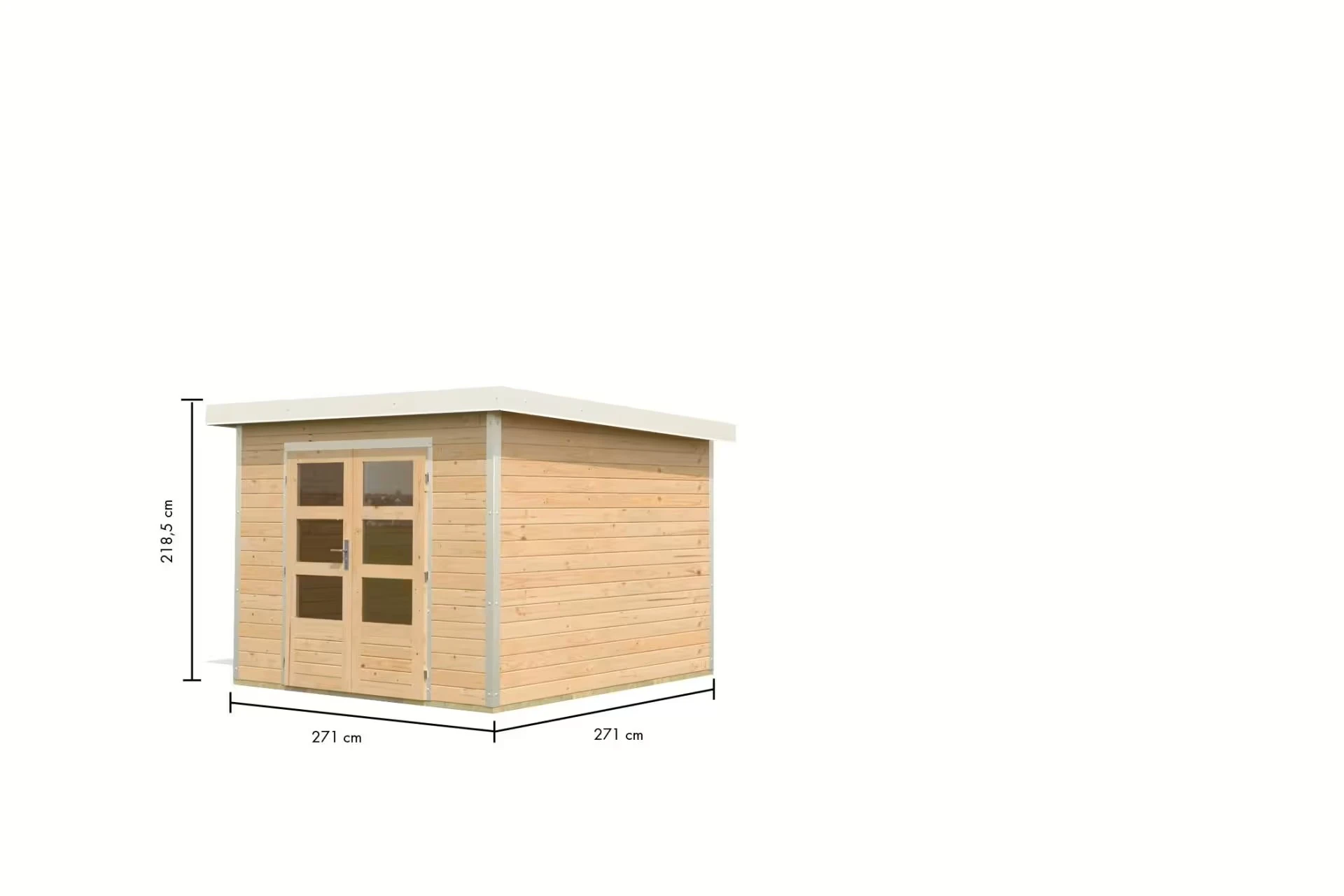 Tuinhuis Pluto A Blank-Wit 271 x 271 cm - Afbeelding 3