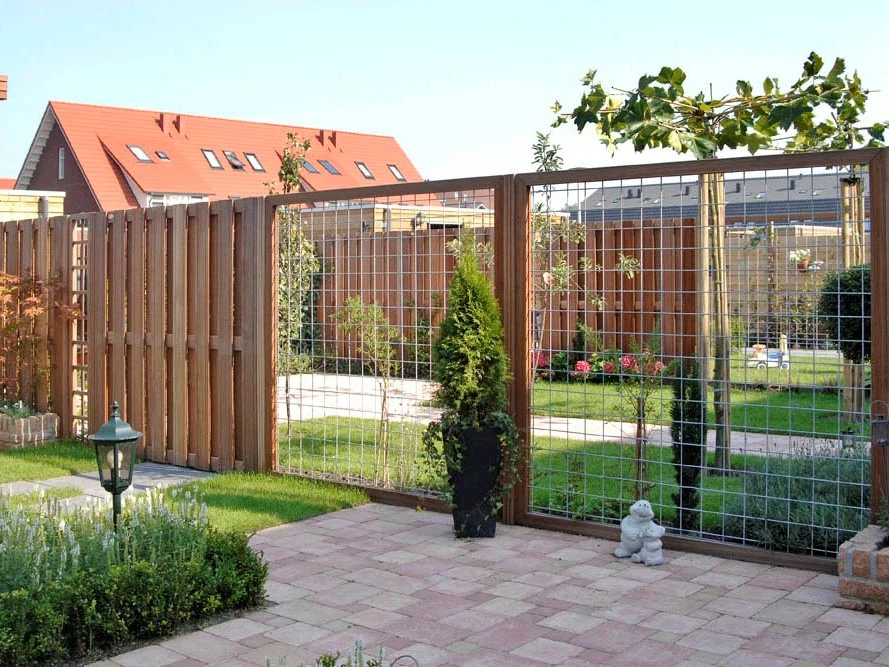 Bangkirai Draadscherm in Kader 180 x 45 cm - Afbeelding 2