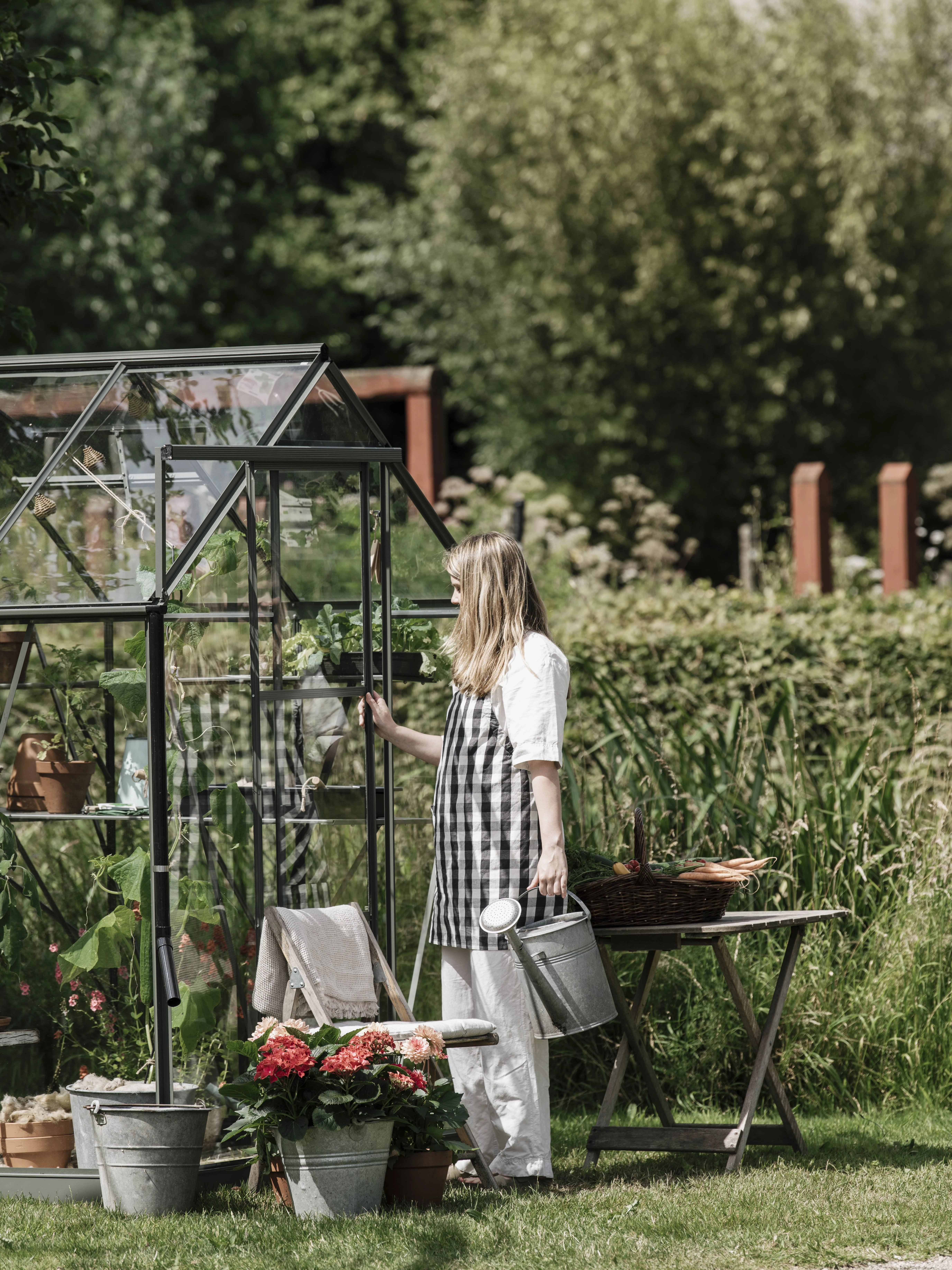 Royal Well Tuinkas Kate V Groengrijs 192 x 436 x 217 cm - Afbeelding 1