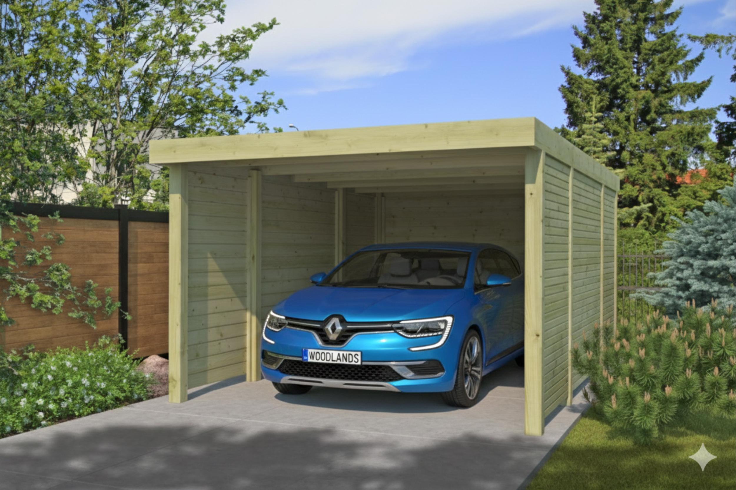 Woodlands Carport Q-Line QB Combinatie D 307 x 554 cm - Afbeelding 3