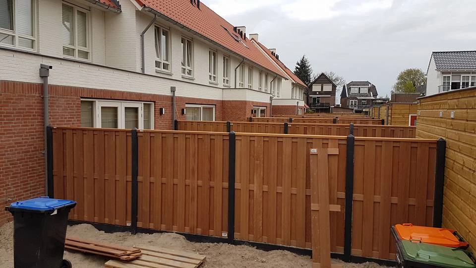 Hardhout Schutting Geschaafd 180 x 180 cm - Afbeelding 3