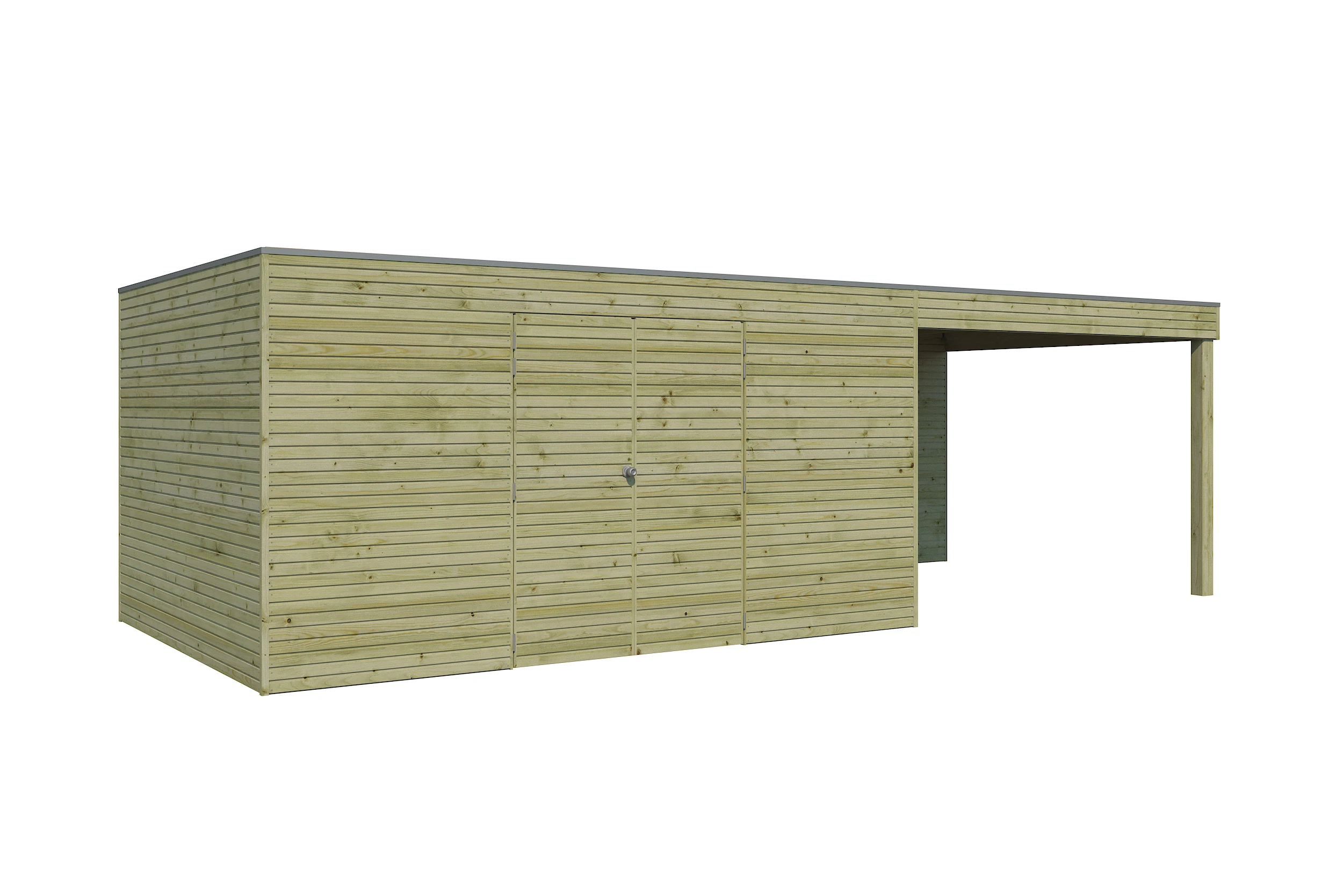 Woodlands Blokhut QB Groen Geïmpregneerd 720 x 300 cm - Afbeelding 2