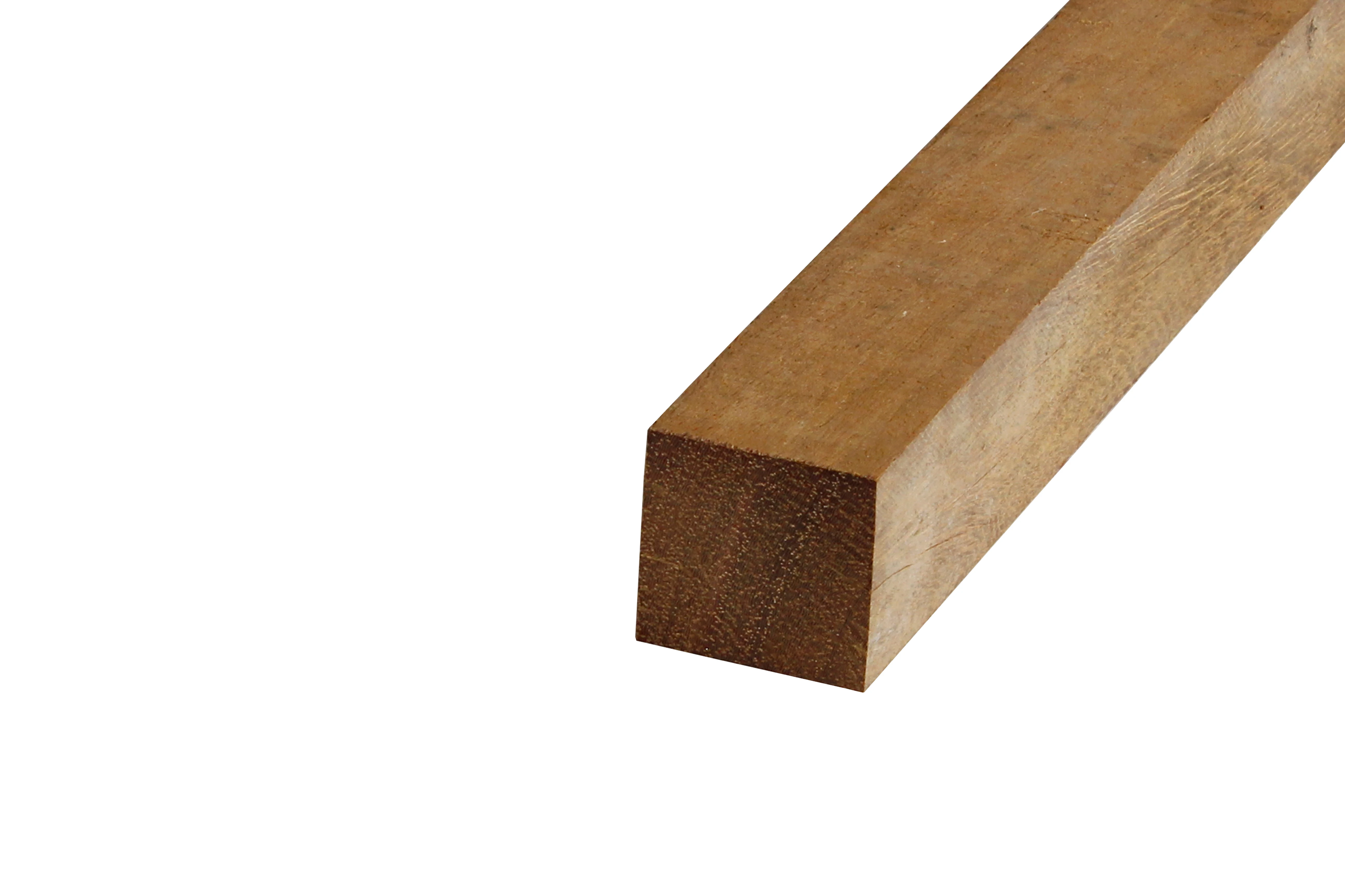 Hardhout Azobé Paal 10 x 10 cm (100 x 100 mm) Fijnbezaagd - Lengte 250 cm - Afbeelding 3