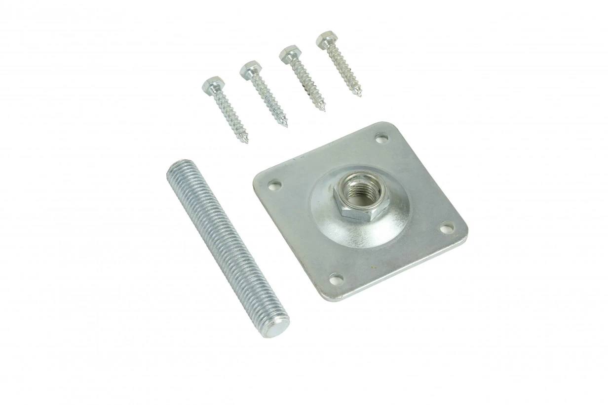 Betonpoer Recht 12 x 12 cm (120 x 120 mm) Inclusief Stelplaat M16 - Lengte 58 cm - Afbeelding 3