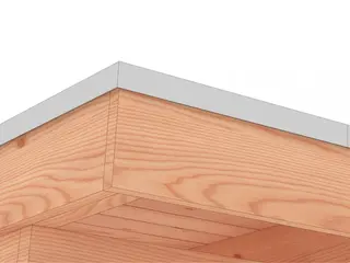 Aluminium Daktrimset Recht Plat Dak 905 x 450 cm - Afbeelding 1