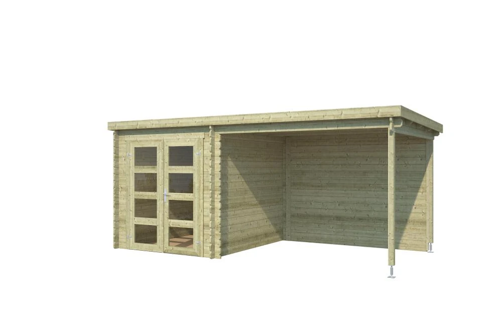 Outdoor life Blokhut Helena Groen Geïmpregneerd 472 x 230 cm - Afbeelding 1