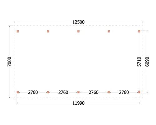 Trendhout Douglas Overkapping Zadeldak XXL 1250 x 700 cm - Afbeelding 3