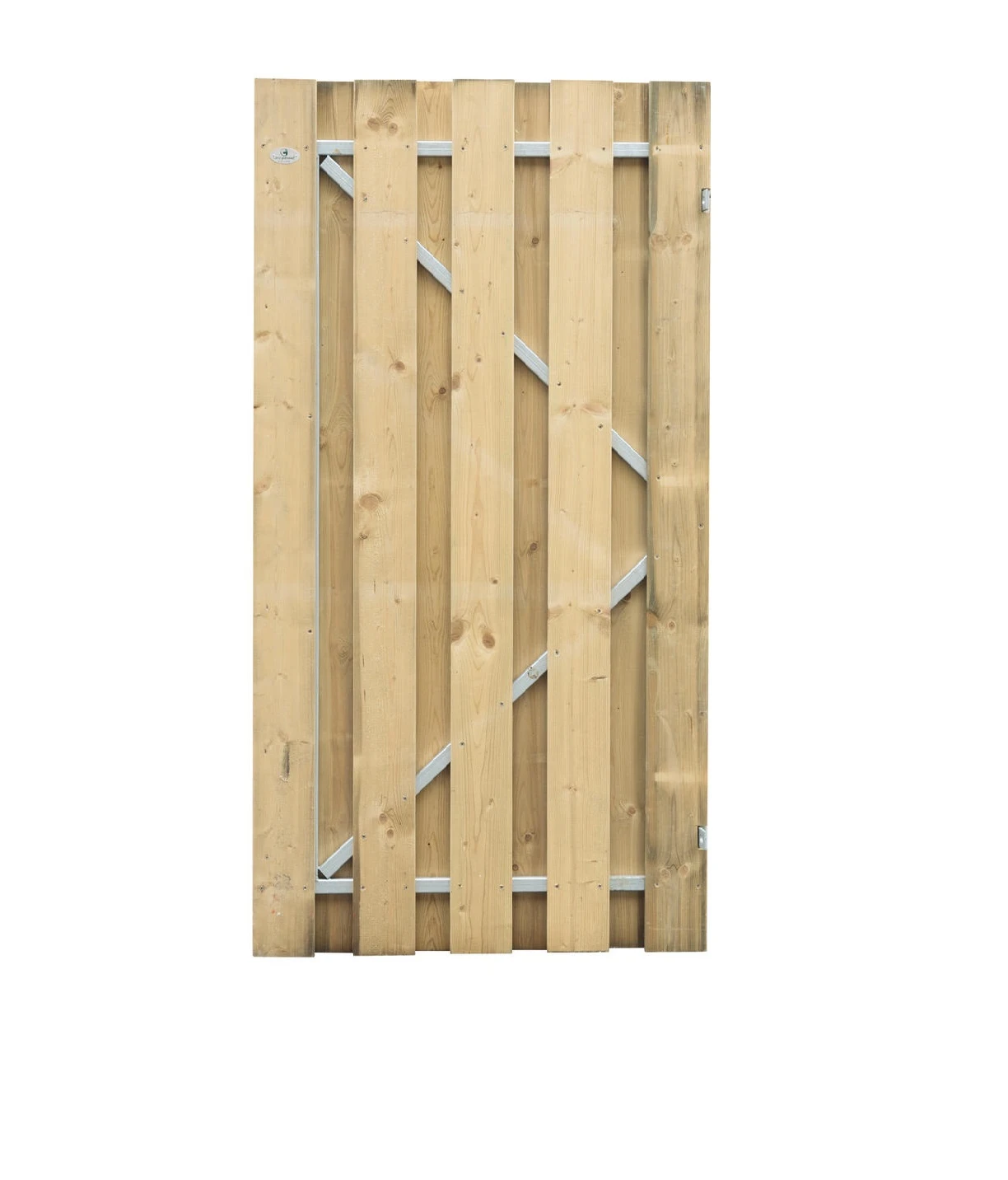 Poortdeur Jumbo Vuren Geschaafd op Stalen Frame 100 x 180 cm - Afbeelding 1