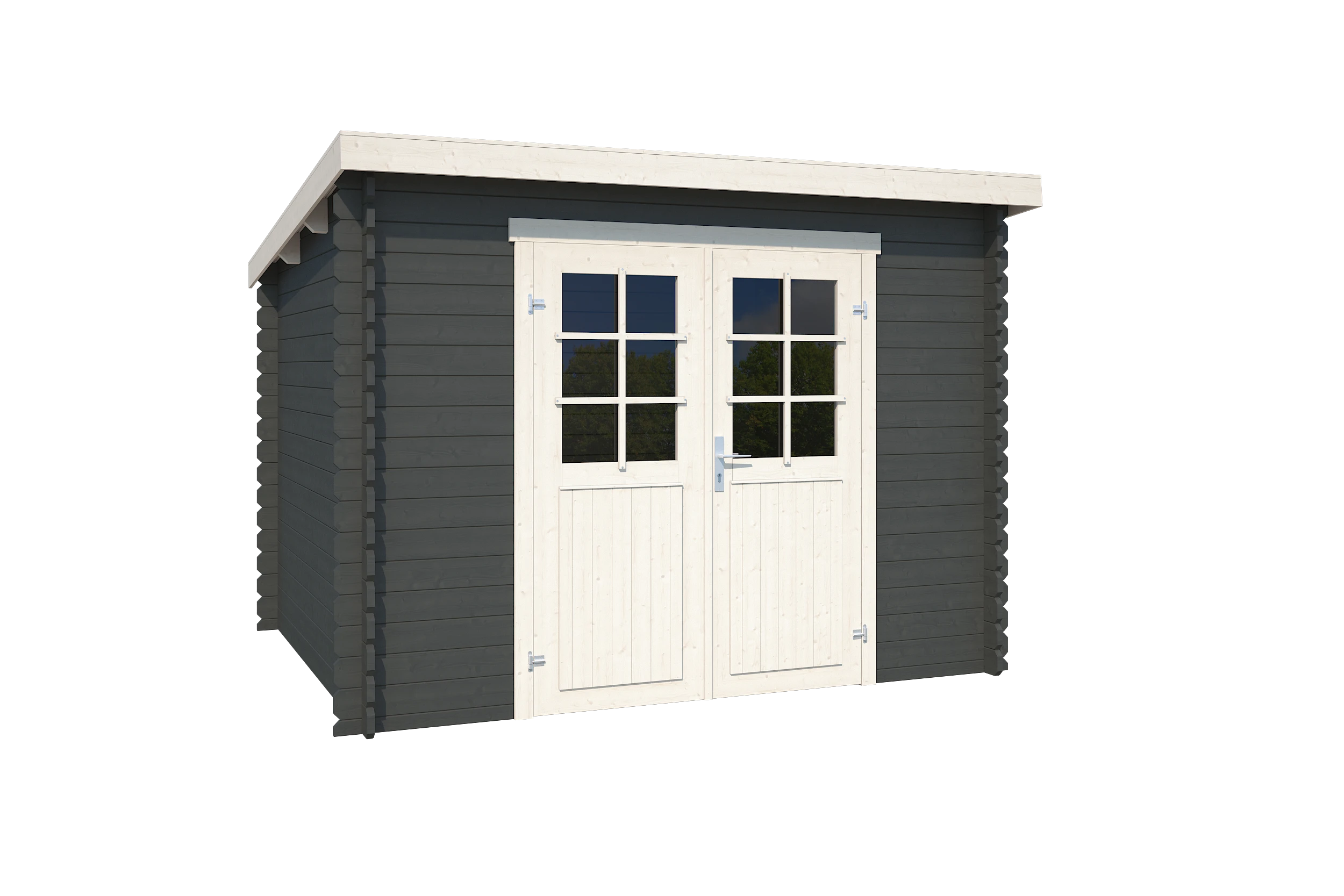 Outdoor Life Blokhut Nadia Carbon Grey-Wit 275 x 230 cm - Afbeelding 2