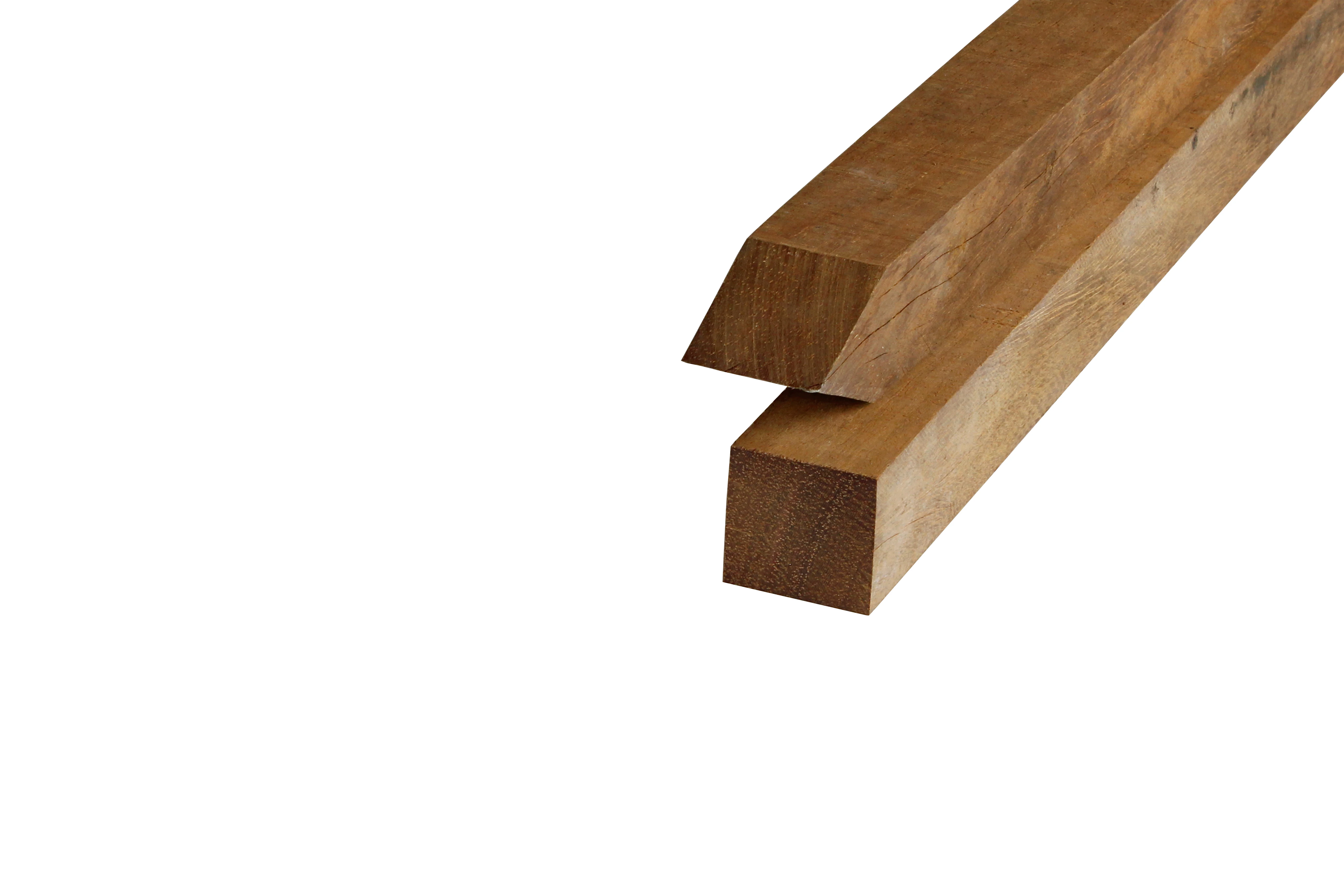 Hardhout Azobe Paal 5 x 5 cm (50 x 50 mm) Fijnbezaagd - Lengte 200 cm - Afbeelding 5
