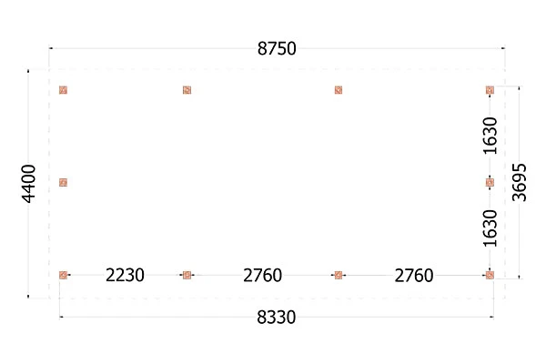 Trendhout Douglas Kapschuur De Hoeve XL 875 x 440 cm - Afbeelding 4