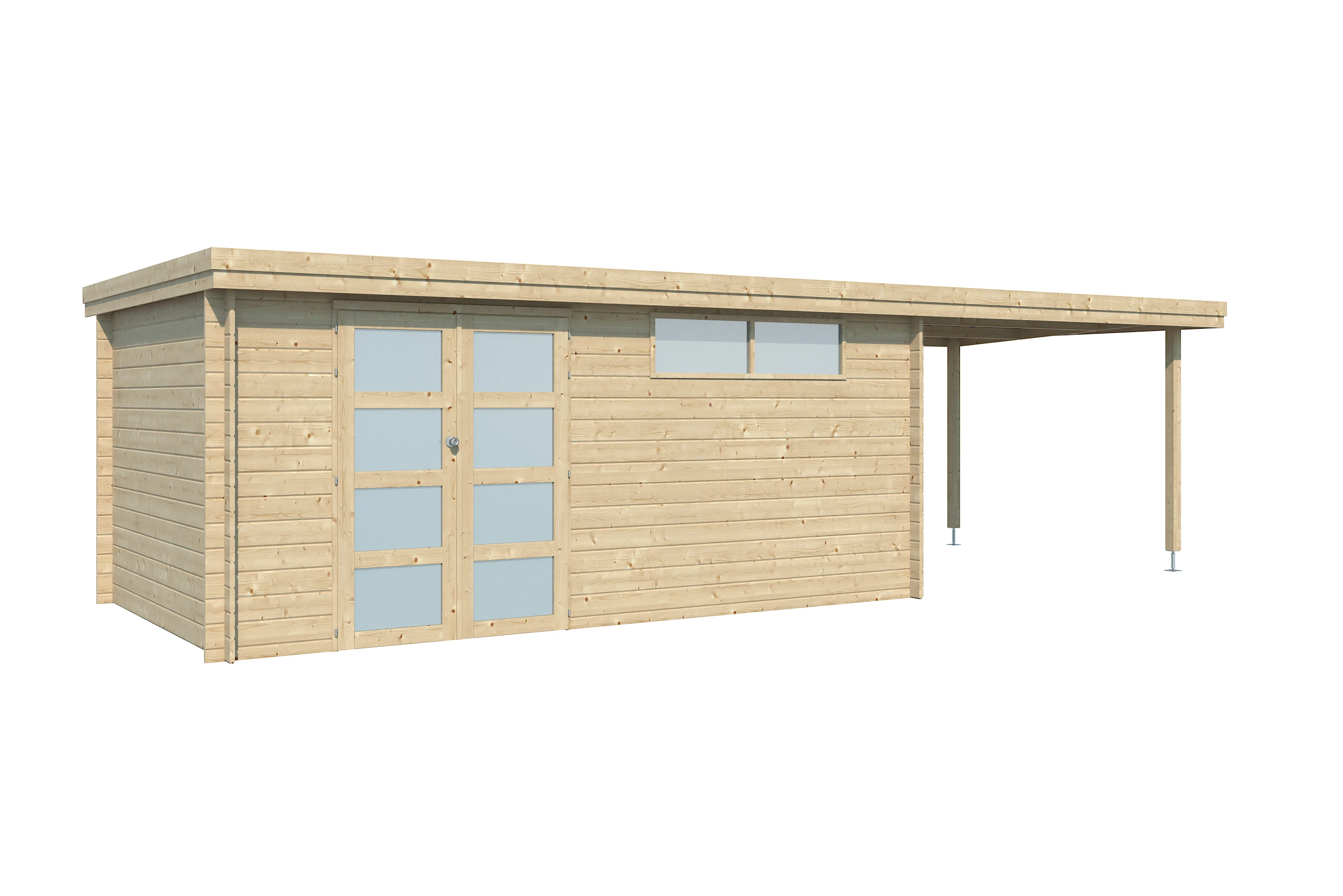 Woodlands Blokhut Oregon met Overkapping 805 x 295 cm - Afbeelding 2