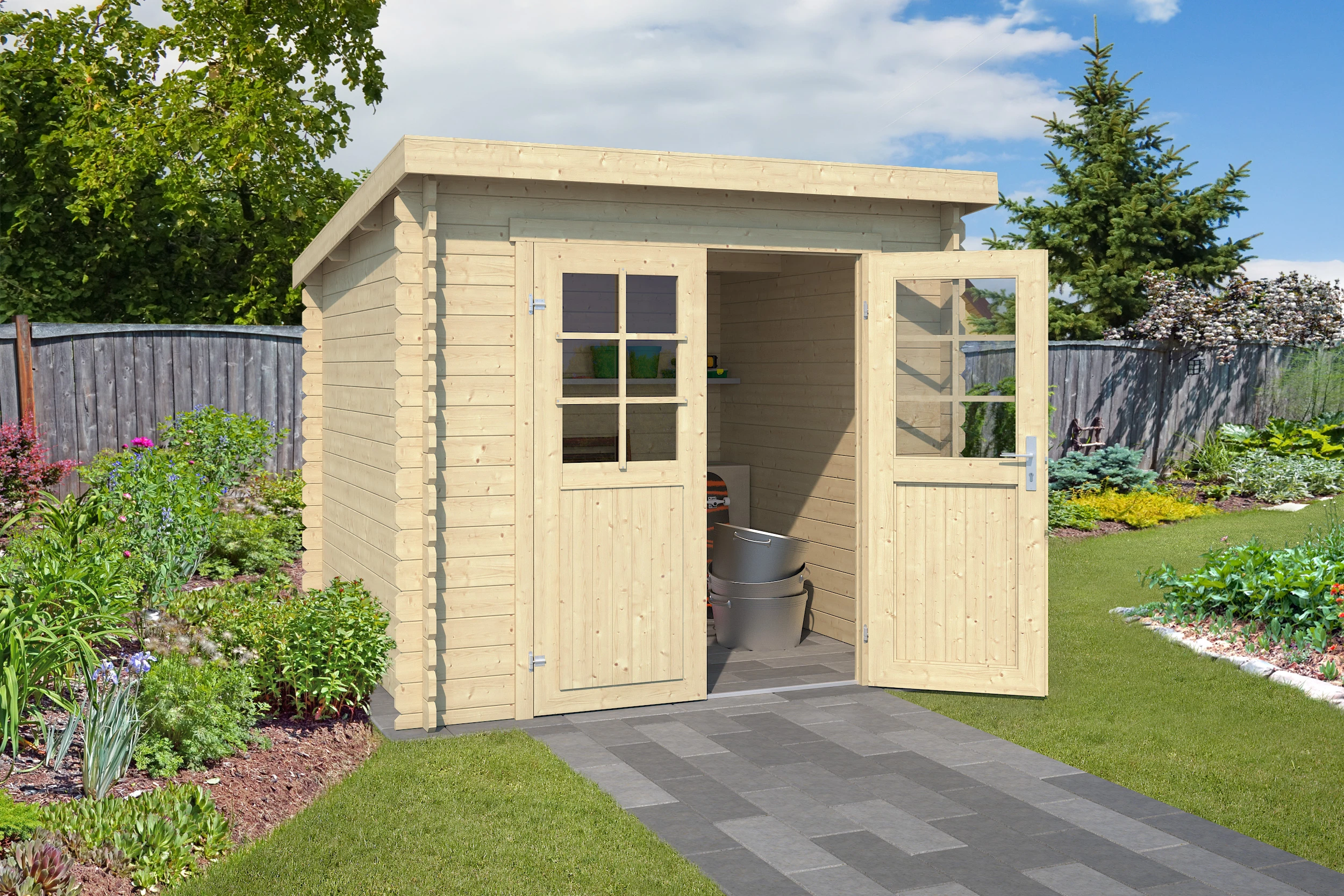 Outdoor Life Blokhut Indi 230 x 230 cm - Afbeelding 1