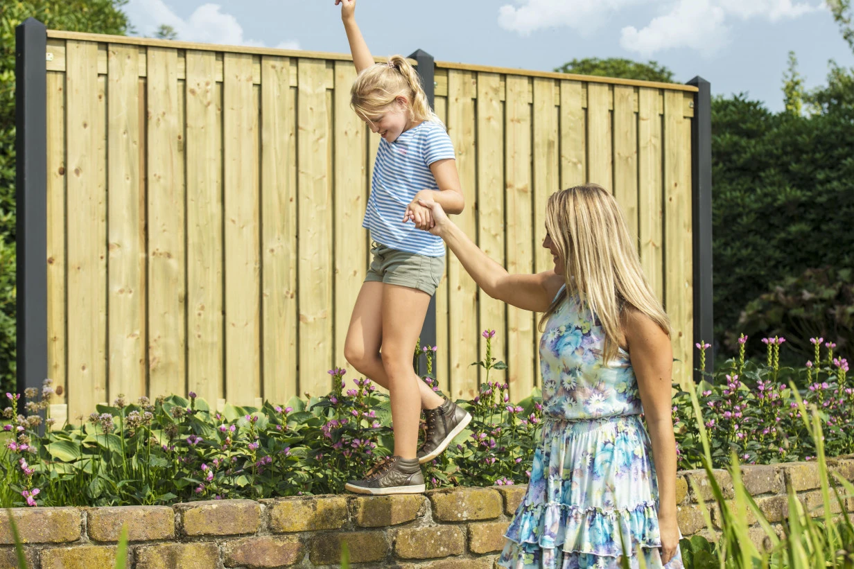 Beton Tussenpaal 10 x 10 cm (100 x 100 mm) Glad Diamantkop Antraciet - Lengte 280 cm - Afbeelding 7