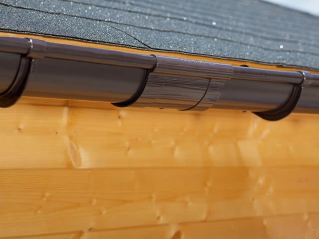 PVC Dakgoot Zadeldak E100 Bruin - Lengte 700-875 cm - Afbeelding 4