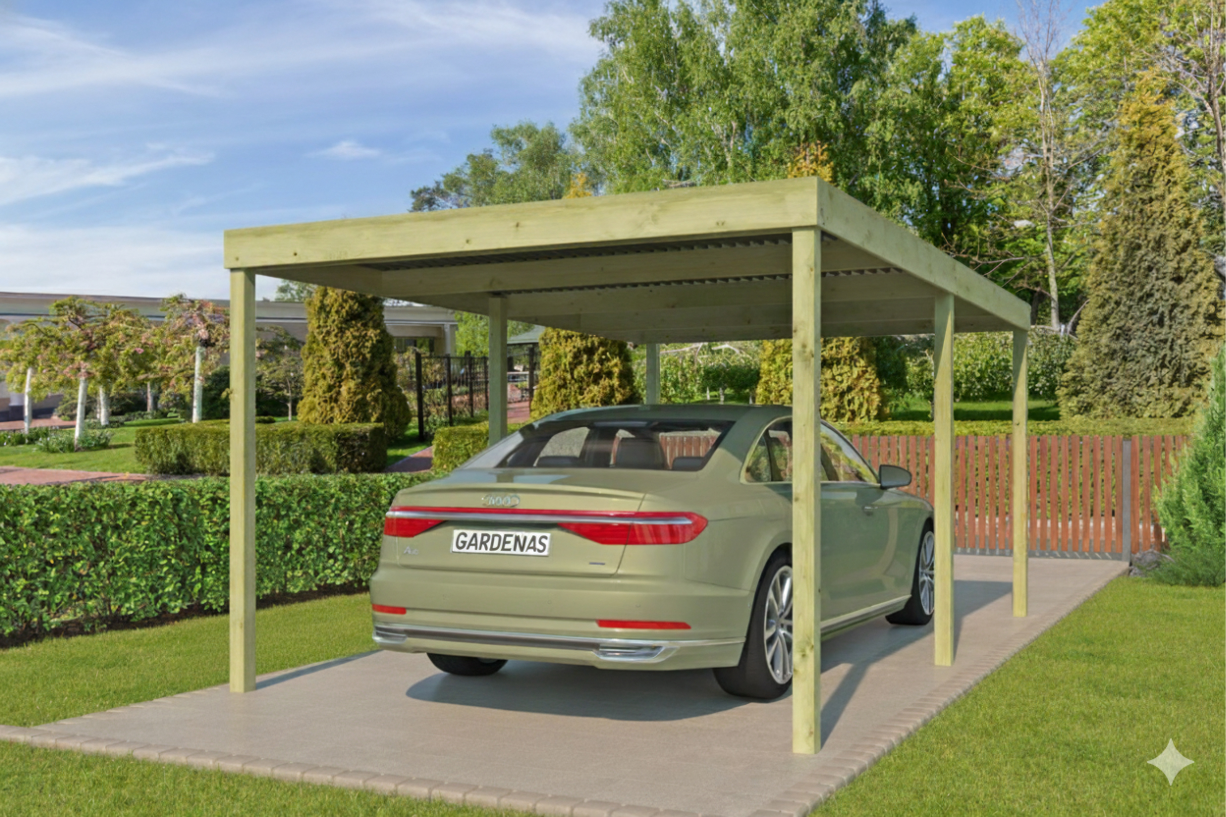 Woodlands Carport Q-Line Budget 302 x 502 cm - Afbeelding 2