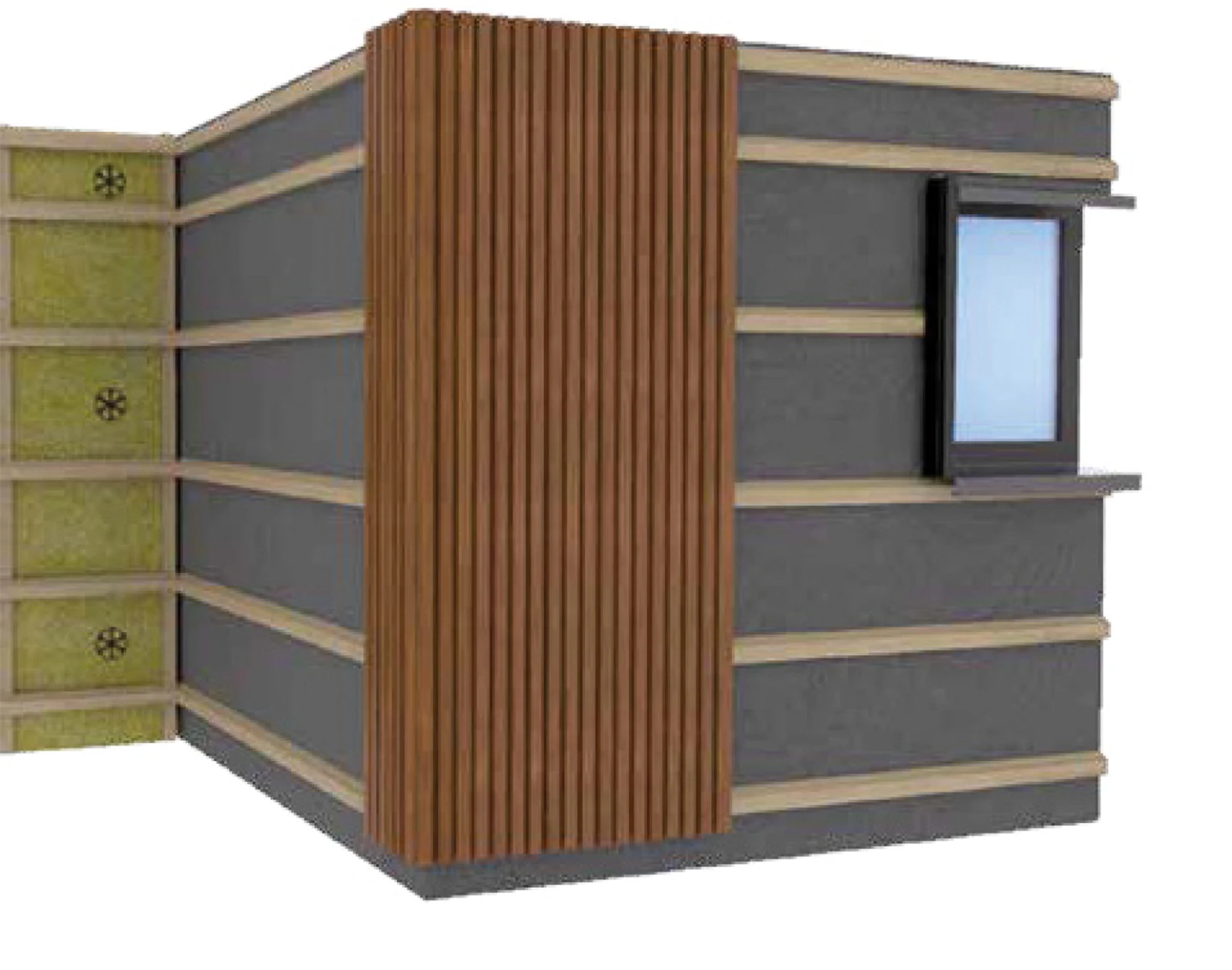 Aluminium F-Profiel 6.5 x 8.5 cm (65 x 85 mm) Red Cedar - Lengte 300 cm - Afbeelding 5