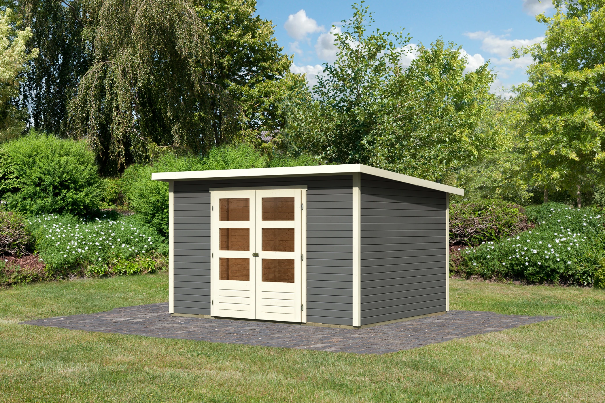 Tuinhuis Stockach 5 Grijs 330 x 282 - Afbeelding 5