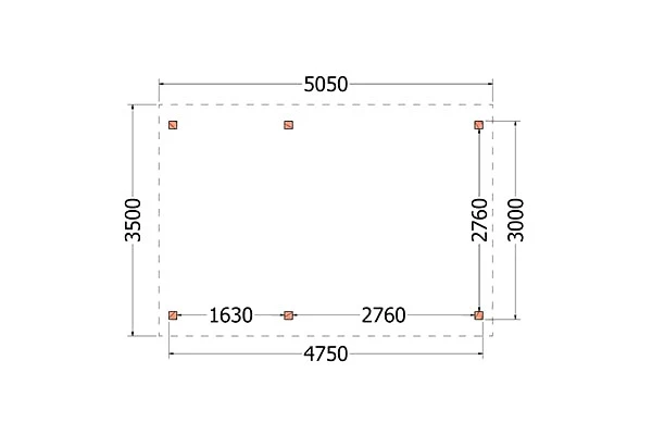 Trendhout Douglas Overkapping Zadeldak Betula 505 x 350 cm - Afbeelding 2