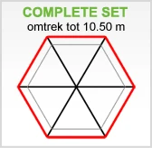 PVC Dakgoot Zeshoekig Dak GD16 Antraciet - Lengte 10.5 m - Afbeelding 3