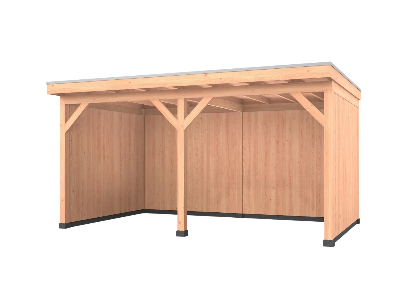 Douglas overkapping, 500 x 350, met achterwand en twee zijwanden, Westwood Comfort - Afbeelding 1