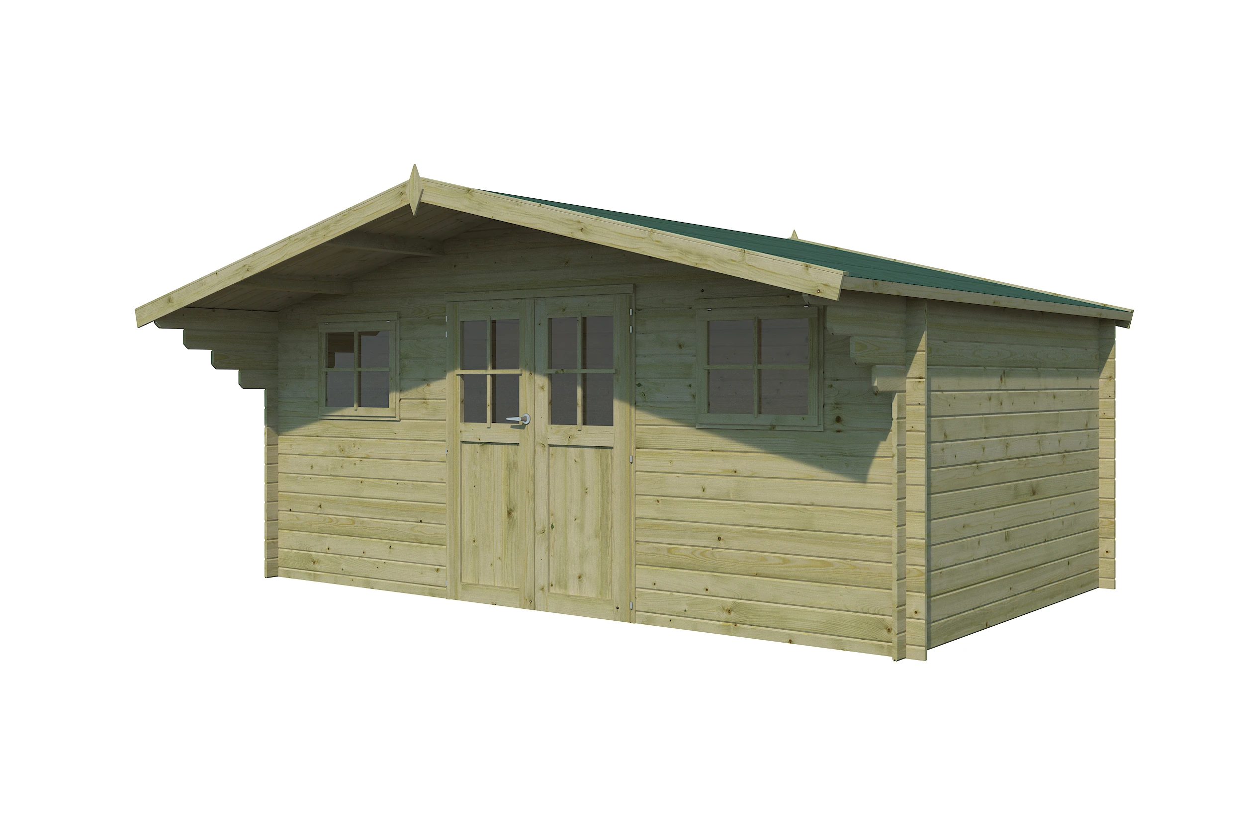 Woodlands Blokhut Winnipeg 505 x 320 cm Groen Geïmpregneerd - Afbeelding 8