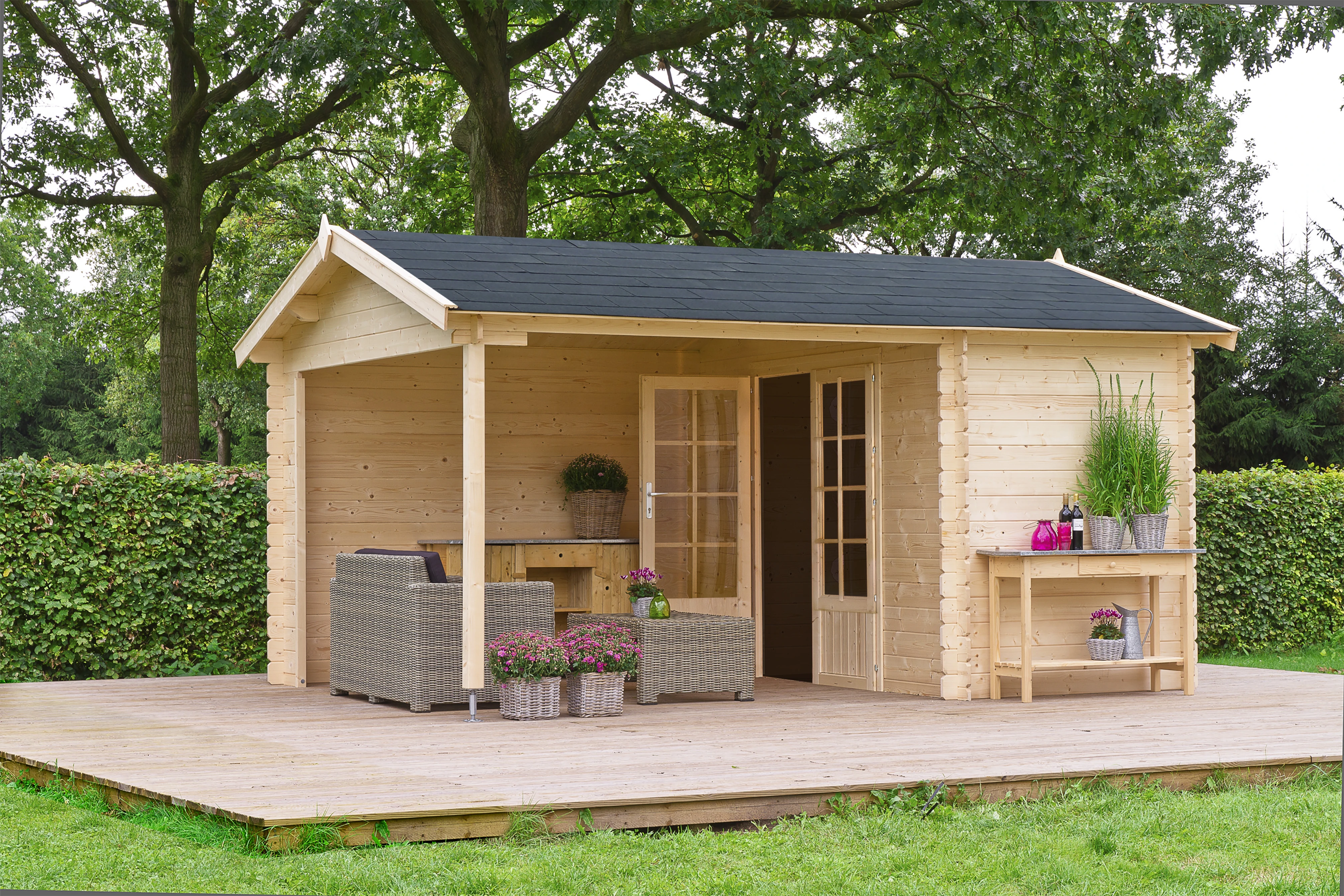 Grenen Vlonderplank 2.8 x 14.5 cm (28 x 145 mm) Groen Geïmpregneerd - Lengte 400 cm - Afbeelding 2