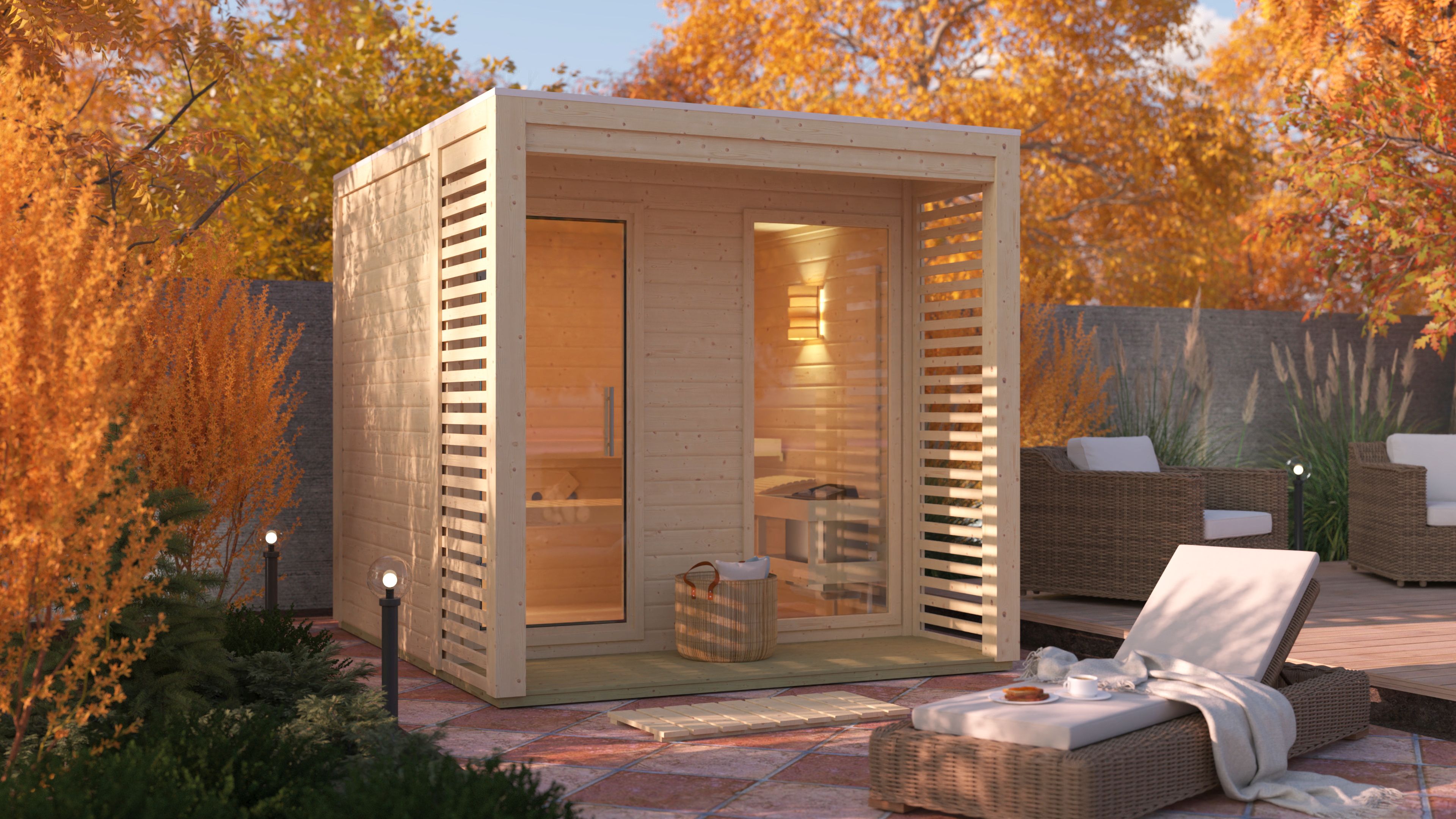 Sauna Oss 2 Finish 237 x 276 x 232 cm - Afbeelding 2