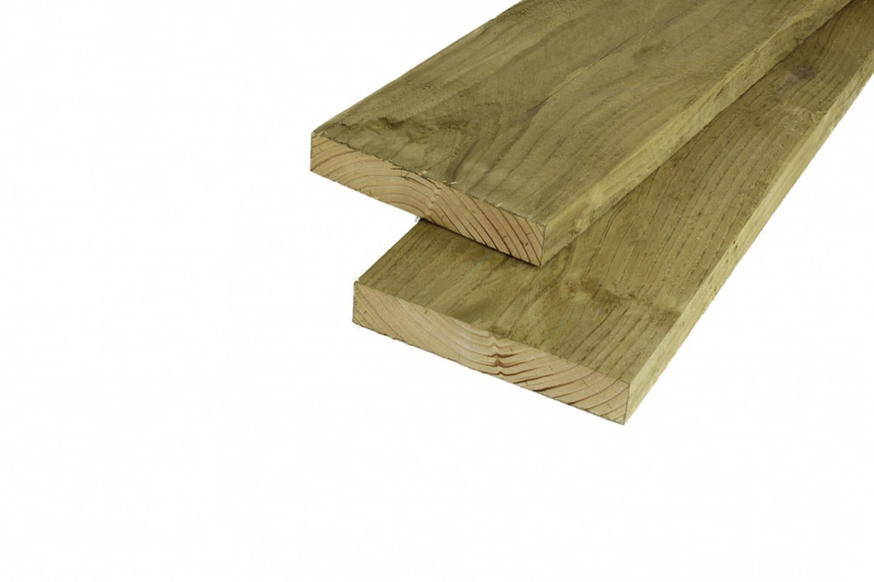 Douglas Potdekselplank 3.2 x 20 cm (32 x 200 mm) Fijnbezaagd geïmpregneerd - Lengte 300 cm - Afbeelding 1