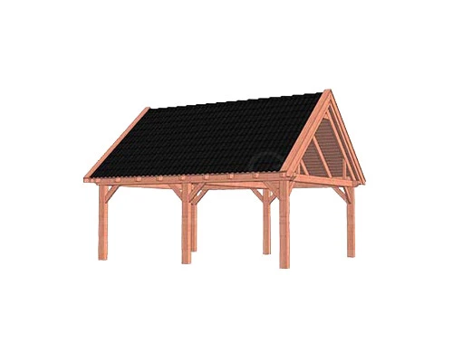 Trendhout Douglas Overkapping Zadeldak XXL 655 x 595 cm - Afbeelding 1