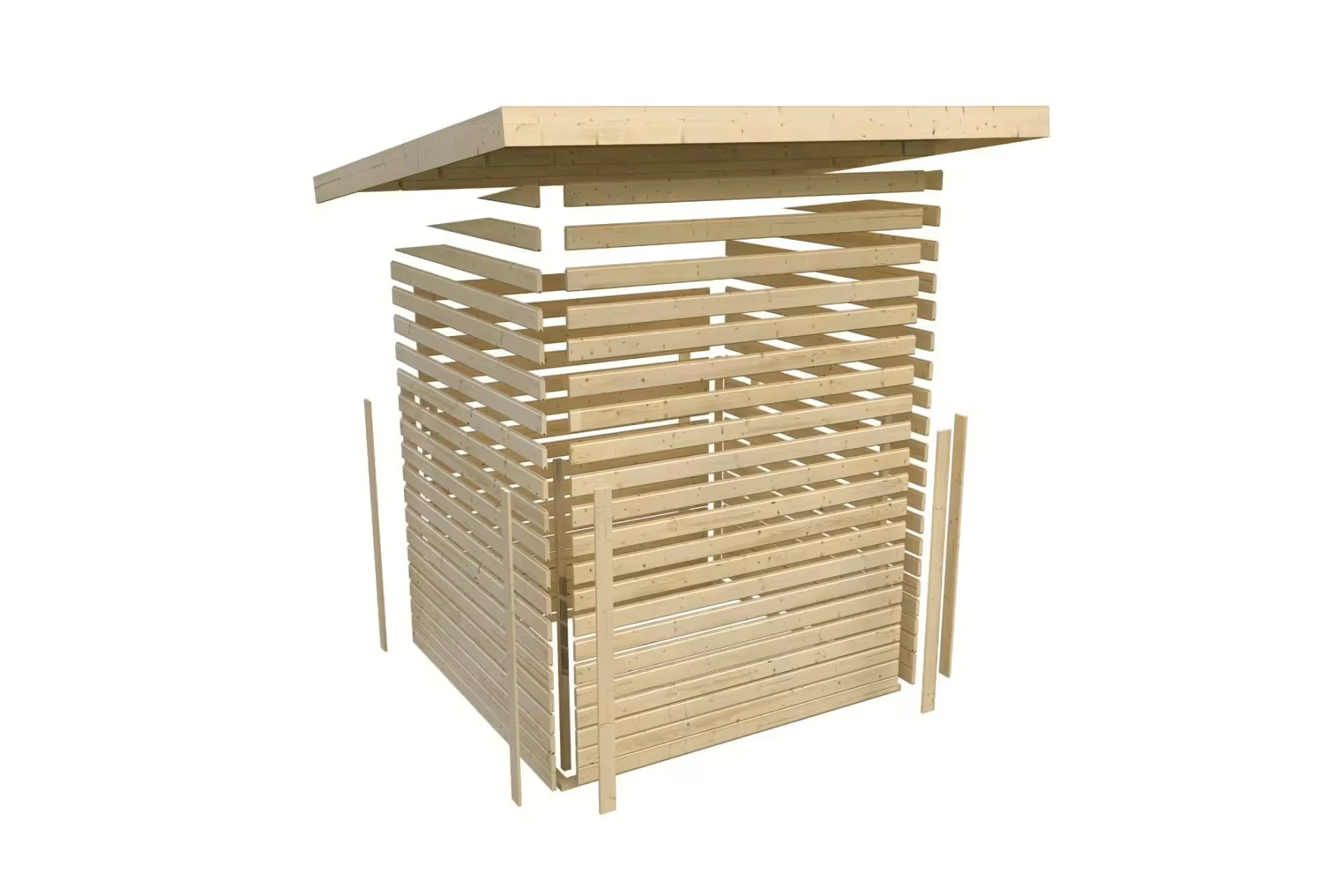 Karibu Tuinhuis Tintrup Terragrijs 364 x 244 cm - Afbeelding 3