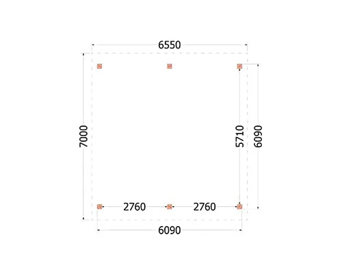 Trendhout Douglas Overkapping Zadeldak XXL 655 x 700 cm - Afbeelding 3